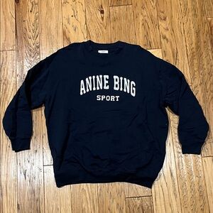 Anine Bing Sport Navy oversized Crewneck Sweater - small